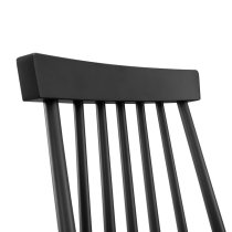 Abeje Wooden Dining Chair With Spindle Back In Black