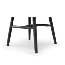 Abeje Wooden Dining Chair With Spindle Back In Black