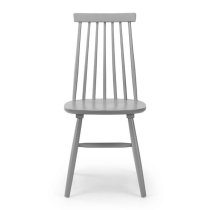 Abeje Wooden Dining Chair With Spindle Back In Grey