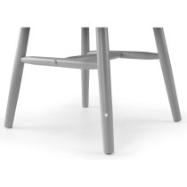 Abeje Wooden Dining Chair With Spindle Back In Grey