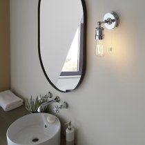 Afton Industrial Bathroom Wall Light In Chrome