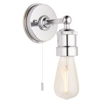 Afton Industrial Bathroom Wall Light In Chrome