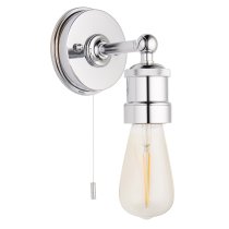 Afton Industrial Bathroom Wall Light In Chrome