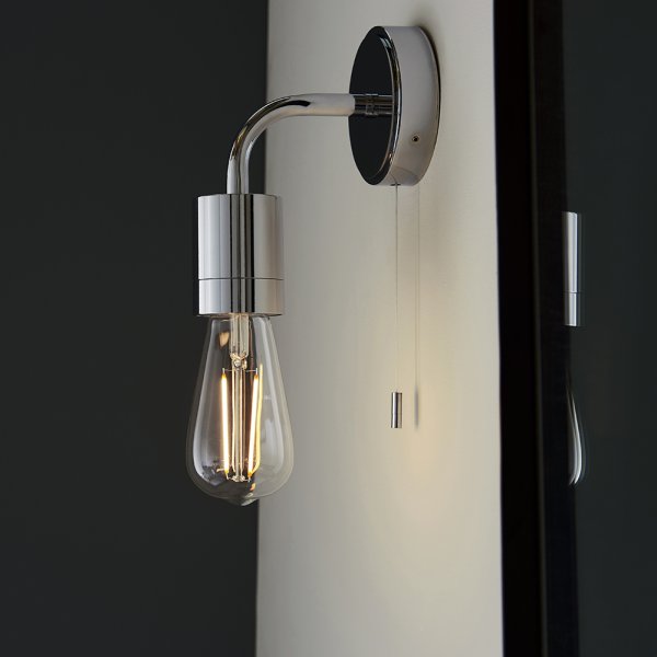 Afton Modern Bathroom Wall Light In Chrome