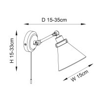 Faraday Clear Glass Shade Bathroom Wall Light In Satin Brass