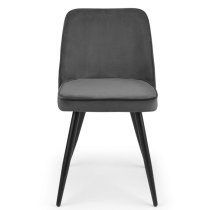 Babette Velvet Dining Chair In Grey