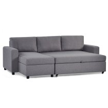 Akron Fabric Sofa Bed In Grey