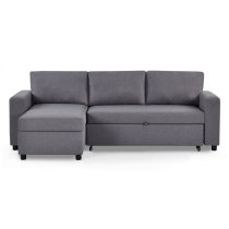 Akron Fabric Sofa Bed In Grey