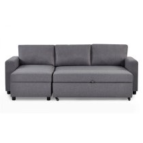 Akron Fabric Sofa Bed In Grey