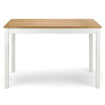 Calliope Wooden Rectangular Dining Table In Ivory And Oak