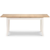 Dagan Wooden Extending Dining Table In Ivory And Oak