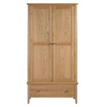 Callia Wooden Wardrobe With 2 Doors 1 Drawer In Natural