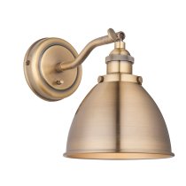 Franklin Rolled Shade Wall Light In Antique Brass