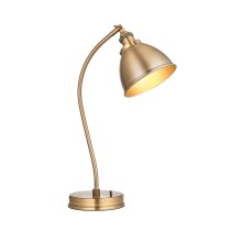 Franklin Rolled Shade Table Lamp In Antique Brass