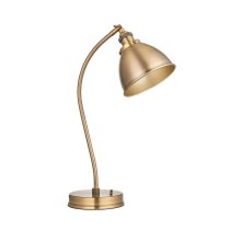 Franklin Rolled Shade Table Lamp In Antique Brass