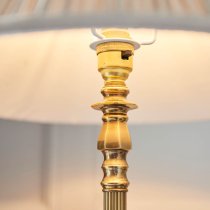 Asquith Beige Fabric Shade Table Lamp In Brass