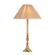 Asquith Beige Fabric Shade Table Lamp In Brass