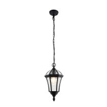 Drayton Clear glass shade Pendant Light In Matt Black