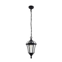 Drayton Clear glass shade Pendant Light In Matt Black