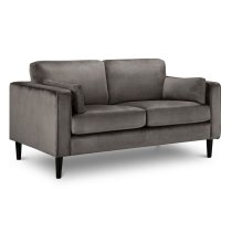 Hachi Velvet 2 Seater Sofa In Grey