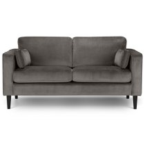 Hachi Velvet 2 Seater Sofa In Grey