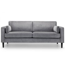 Hachi Fabric 3 Seater Sofa In Dark Grey