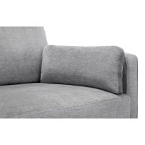 Hachi Fabric 3 Seater Sofa In Dark Grey