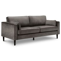 Hachi Velvet 3 Seater Sofa In Grey