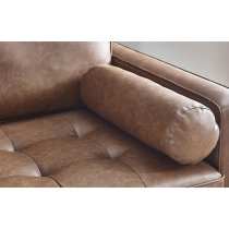 Hobbs Faux Leather 3 Seater Sofa In Brown