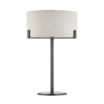 Hayfield Natural Fabric Shade Table Lamp In Bronze