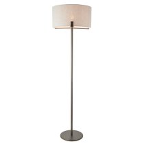 Hayfield Natural Fabric Shade Floor Lamp In Bronze