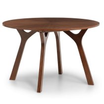 Hidalgo Wooden Dining Table Round In Walnut