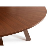 Hidalgo Wooden Dining Table Round In Walnut