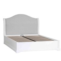 Sarnia Wooden Ottoman Storage King Size Bed In White