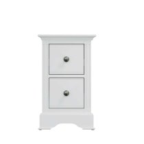 Belton Wooden Bedside Cabinet With 2 Drawers In White