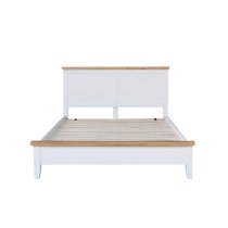 Elkin Wooden Double Bed In White And Oak