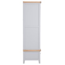 Elkin Wooden Wardrobe With 2 Doors 1 Drawer In Grey And Oak