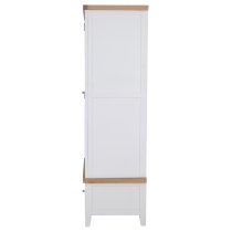 Elkin Wooden Wardrobe With 2 Doors 1 Drawer In White And Oak