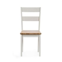 Lamar Wooden Dining Chair In Light Oak And White