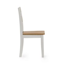 Lamar Wooden Dining Chair In Light Oak And White