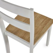 Lamar Wooden Dining Chair In Light Oak And White