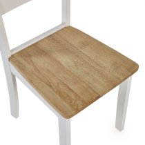 Lamar Wooden Dining Chair In Light Oak And White