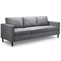 Manati Fabric 3 Seater Sofa With Ottoman In Grey