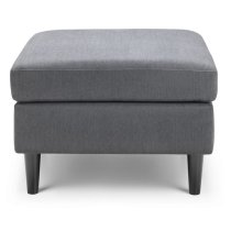 Manati Fabric 3 Seater Sofa With Ottoman In Grey