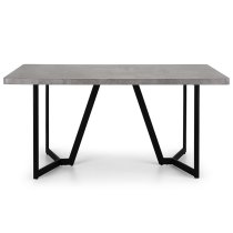 Malone Wooden Dining Table Rectangular In Concrete Effect