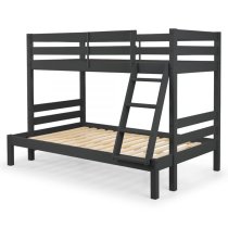 Mack Wooden Triple Sleeper Bunk Bed In Anthracite