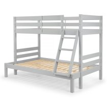 Mack Wooden Triple Sleeper Bunk Bed In Grey