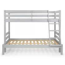 Mack Wooden Triple Sleeper Bunk Bed In Grey