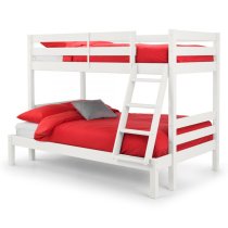 Mack Wooden Triple Sleeper Bunk Bed In White