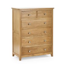 Macon Wooden Chest Of 6 Drawers In Oak